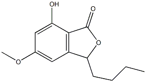 3-Butyl-5-methoxy-7-hydroxyphthalide 구조식 이미지