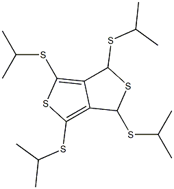 1,3,4,6-Tetrakis(isopropylthio)-1H,3H-thieno[3,4-c]thiophene 구조식 이미지