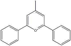 2,6-Diphenyl-4-methylpyrylium 구조식 이미지