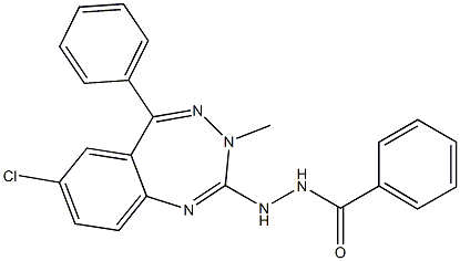 N'-(3-Methyl-7-chloro-5-phenyl-3H-1,3,4-benzotriazepin-2-yl)benzhydrazide Structure