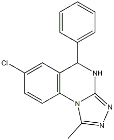 7-Chloro-4,5-dihydro-1-methyl-5-phenyl[1,2,4]triazolo[4,3-a]quinazoline 구조식 이미지