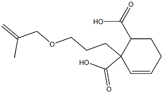 5-Cyclohexene-1,2-dicarboxylic acid hydrogen 1-[3-(methallyloxy)propyl] ester 구조식 이미지