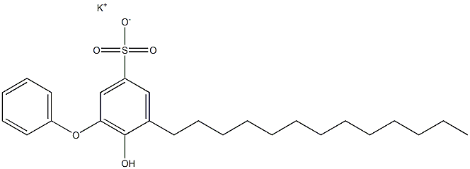6-Hydroxy-5-tridecyl[oxybisbenzene]-3-sulfonic acid potassium salt 구조식 이미지