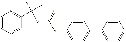 (-)-p-Phenylcarbanilic acid (R)-1-(2-pyridyl)methylethyl ester 구조식 이미지