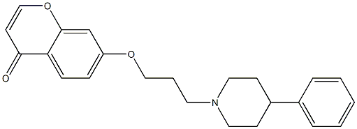 7-[3-(4-Phenyl-1-piperidinyl)propyloxy]-4H-1-benzopyran-4-one 구조식 이미지