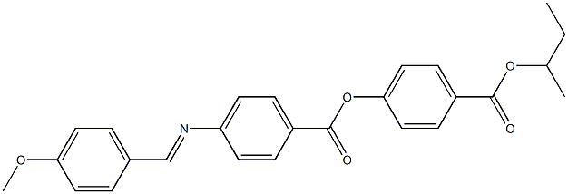 4-[4-(4-Methoxybenzylideneamino)benzoyloxy]benzoic acid (1-methylpropyl) ester 구조식 이미지