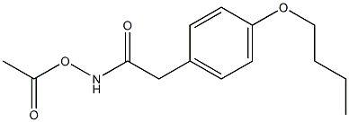 N-Acetyloxy-2-(4-butoxyphenyl)acetamide 구조식 이미지