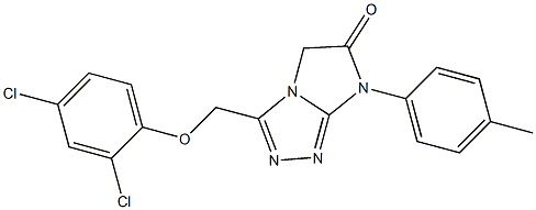3-(2,4-Dichlorophenoxymethyl)-7-(4-methylphenyl)-7H-imidazo[2,1-c]-1,2,4-triazol-6(5H)-one 구조식 이미지