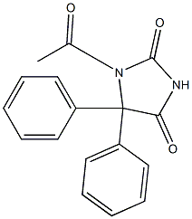 1-Acetyl-5,5-diphenylhydantoin 구조식 이미지