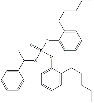 Dithiophosphoric acid O,O-bis(2-pentylphenyl)S-(1-phenylethyl) ester 구조식 이미지