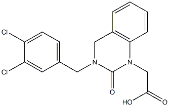 3-(3,4-Dichlorobenzyl)-1,2,3,4-tetrahydro-2-oxoquinazoline-1-acetic acid Structure