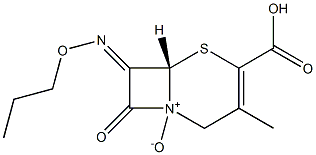 7-[(E)-Propoxyimino]-3-methyl-4-carboxycepham-3-ene 1-oxide 구조식 이미지