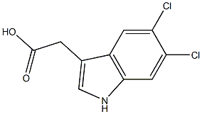 5,6-Dichloro-1H-indole-3-acetic acid 구조식 이미지