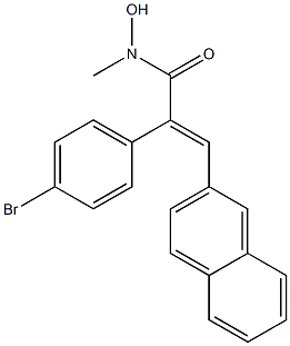 (E)-3-(2-Naphthalenyl)-2-(4-bromophenyl)-N-methyl-2-propenehydroxamic acid Structure