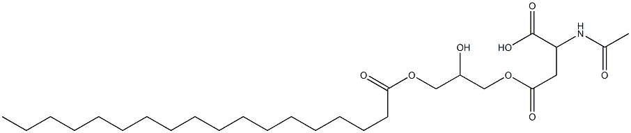 2-Acetylamino-3-[2-hydroxy-3-(octadecanoyloxy)propoxycarbonyl]propionic acid Structure
