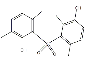 2,3'-Dihydroxy-2',3,5,6,6'-pentamethyl[sulfonylbisbenzene] 구조식 이미지