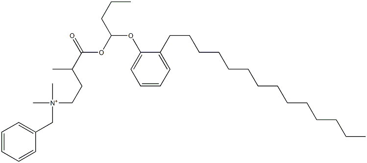 N,N-Dimethyl-N-benzyl-N-[3-[[1-(2-tetradecylphenyloxy)butyl]oxycarbonyl]butyl]aminium Structure