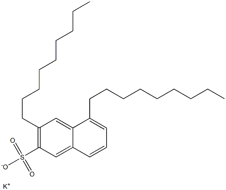 3,5-Dinonyl-2-naphthalenesulfonic acid potassium salt Structure