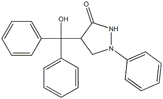 1-Phenyl-4-(hydroxydiphenylmethyl)pyrazolidin-3-one Structure