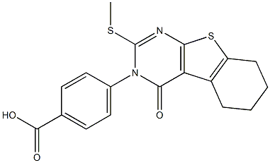 4-[[3,4-Dihydro-4-oxo-2-(methylthio)-5,6-tetramethylenethieno[2,3-d]pyrimidin]-3-yl]benzoic acid 구조식 이미지