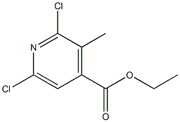 2,6-Dichloro-3-methylpyridine-4-carboxylic acid ethyl ester 구조식 이미지