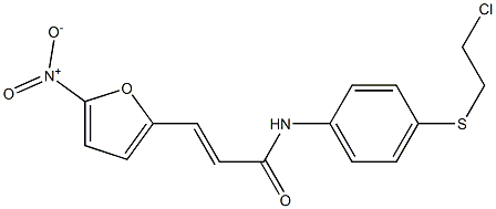 N-[4-[(2-Chloroethyl)thio]phenyl]-3-(5-nitro-2-furyl)acrylamide 구조식 이미지