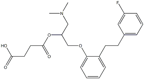 Succinic acid 1-[1-dimethylaminomethyl-2-[2-[2-(3-fluorophenyl)ethyl]phenoxy]ethyl] ester Structure