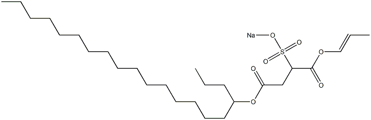 2-(Sodiosulfo)succinic acid 4-icosyl 1-(1-propenyl) ester Structure