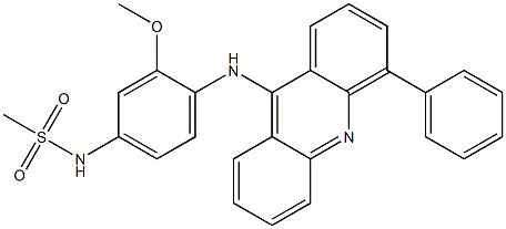 N-[3-Methoxy-4-[(4-phenyl-9-acridinyl)amino]phenyl]methanesulfonamide 구조식 이미지