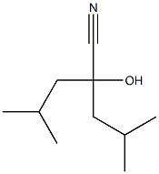 2-Hydroxy-2-isobutyl-4-methylpentanenitrile 구조식 이미지