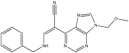 9-(Methoxymethyl)-6-[(E)-2-(benzylamino)-1-cyanoethenyl]-9H-purine Structure