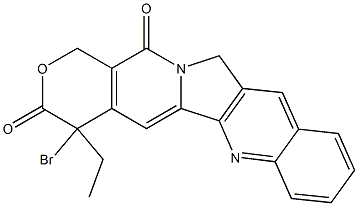 4-Bromo-4-ethyl-1H-pyrano[3',4':6,7]indolizino[1,2-b]quinoline-3,14(4H,12H)-dione 구조식 이미지