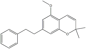 2,2-Dimethyl-5-methoxy-7-(2-phenylethyl)-2H-1-benzopyran 구조식 이미지