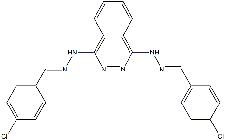1,4-Bis[2-(4-chlorobenzylidene)hydrazino]phthalazine Structure