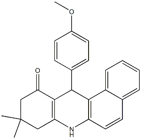 9,9-Dimethyl-12-(4-methoxyphenyl)-7,8,9,12-tetrahydrobenzo[a]acridine-11(10H)-one 구조식 이미지