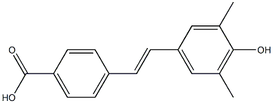 4-[(E)-2-(4-Hydroxy-3,5-dimethylphenyl)ethenyl]benzoic acid 구조식 이미지