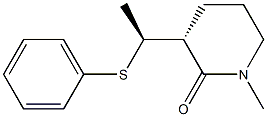 (3R)-3-[(1S)-1-Phenylthioethyl]-1-methylpiperidin-2-one 구조식 이미지