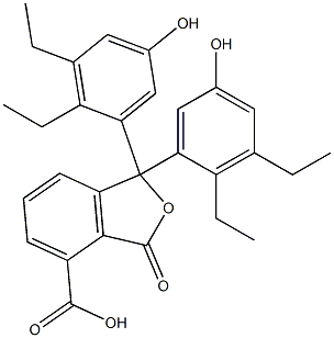 1,1-Bis(2,3-diethyl-5-hydroxyphenyl)-1,3-dihydro-3-oxoisobenzofuran-4-carboxylic acid Structure