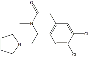 3,4-Dichloro-N-methyl-N-[2-(1-pyrrolidinyl)ethyl]benzeneacetamide 구조식 이미지