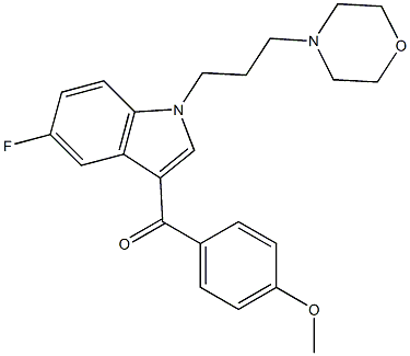 5-Fluoro-3-(4-methoxybenzoyl)-1-(3-morpholinopropyl)-1H-indole 구조식 이미지