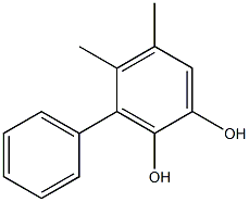 3-Phenyl-4,5-dimethylbenzene-1,2-diol 구조식 이미지