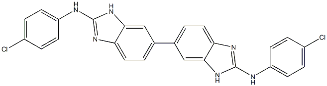 2,2'-Bis(4-chlorophenylamino)-6,6'-bi[1H-benzimidazole] Structure