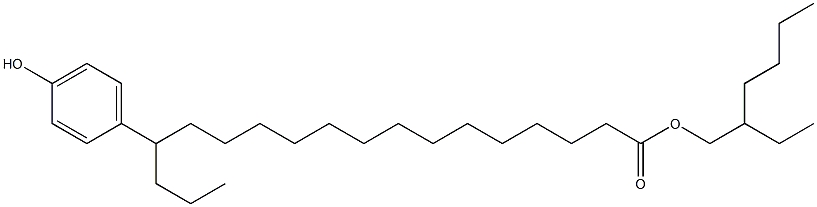 15-(4-Hydroxyphenyl)stearic acid 2-ethylhexyl ester Structure