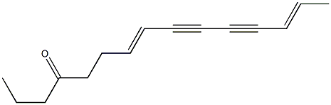 (7E,13E)-7,13-Pentadecadiene-9,11-diyn-4-one Structure