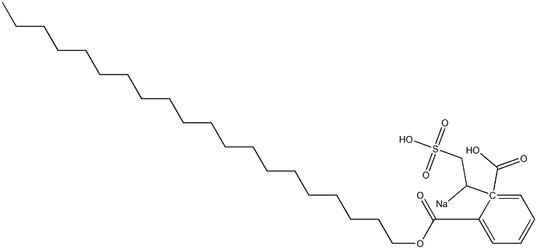 Phthalic acid 1-icosyl 2-(1-sodiosulfoethyl) ester Structure