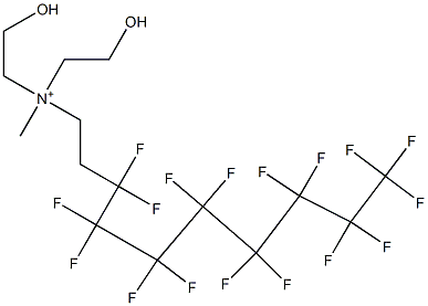 3,3,4,4,5,5,6,6,7,7,8,8,9,9,10,10,10-Heptadecafluoro-N,N-bis(2-hydroxyethyl)-N-methyl-1-decanaminium Structure
