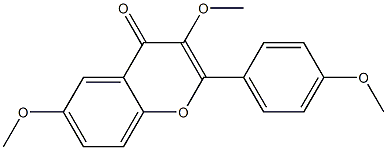 2-(4-Methoxyphenyl)-3,6-dimethoxy-4H-1-benzopyran-4-one 구조식 이미지