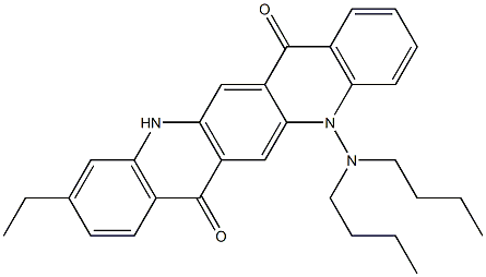 5-(Dibutylamino)-10-ethyl-5,12-dihydroquino[2,3-b]acridine-7,14-dione Structure