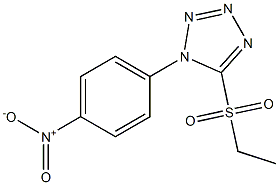 Ethyl 1-(4-nitrophenyl)-1H-tetrazol-5-yl sulfone 구조식 이미지