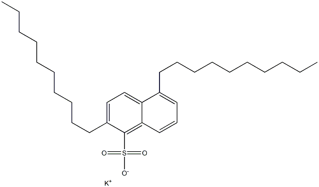 2,5-Didecyl-1-naphthalenesulfonic acid potassium salt Structure